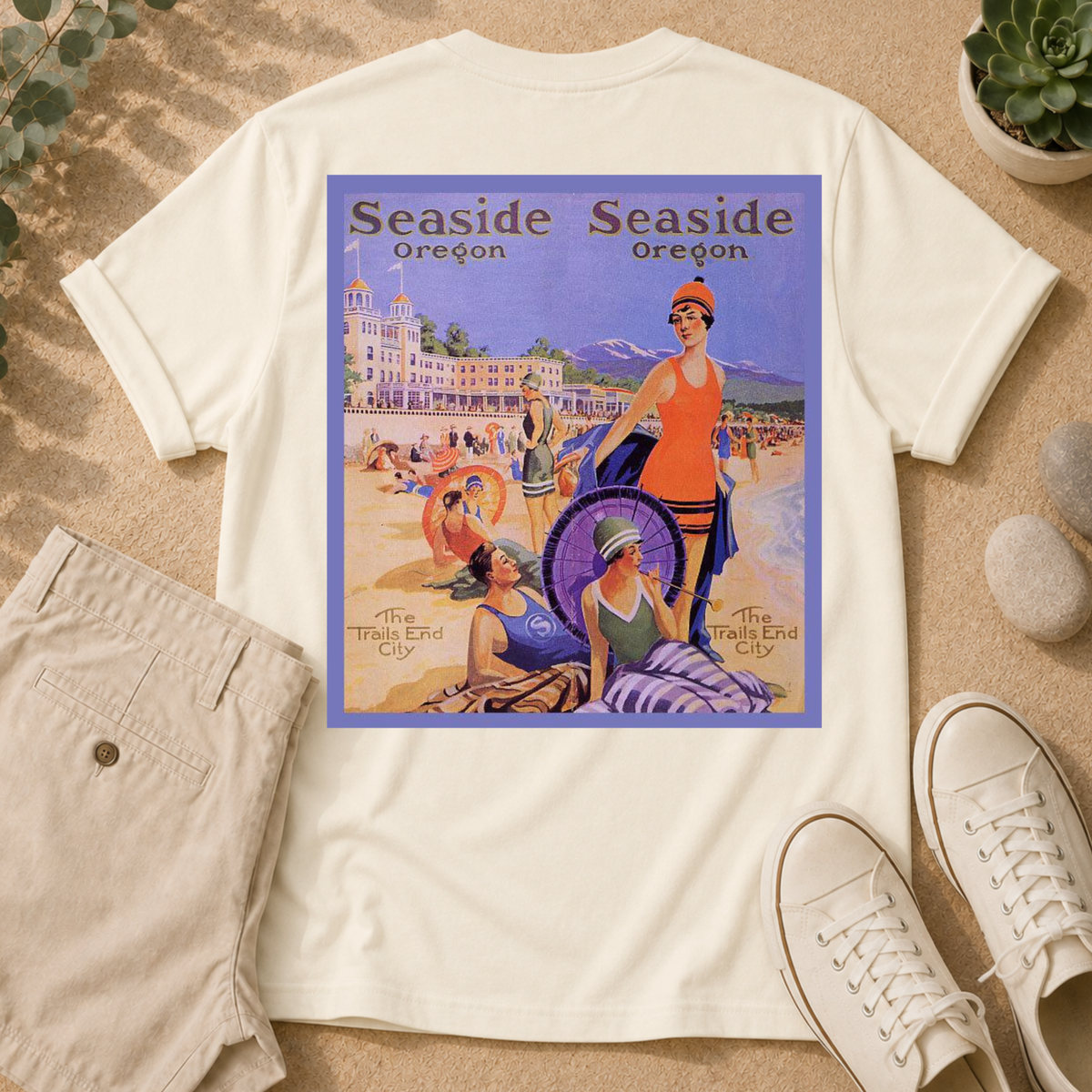 Seaside Oregon Vintage Beach T‑Shirt