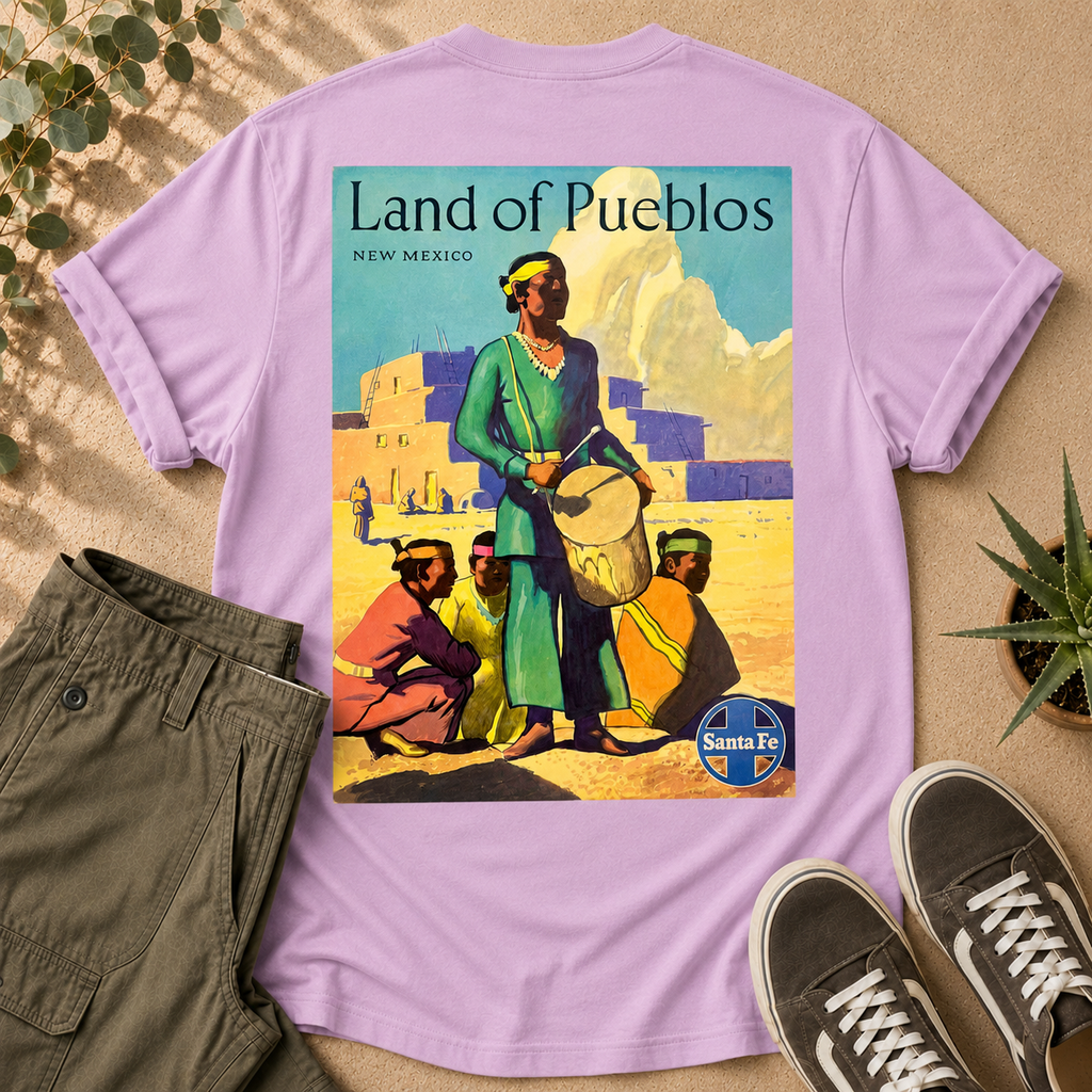 Land of Pueblos Vintage Travel Poster T-Shirt