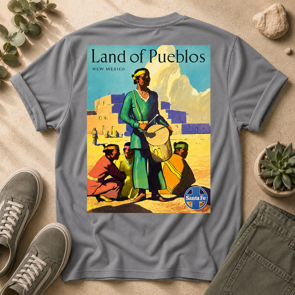 Land of Pueblos Vintage Travel Poster T-Shirt