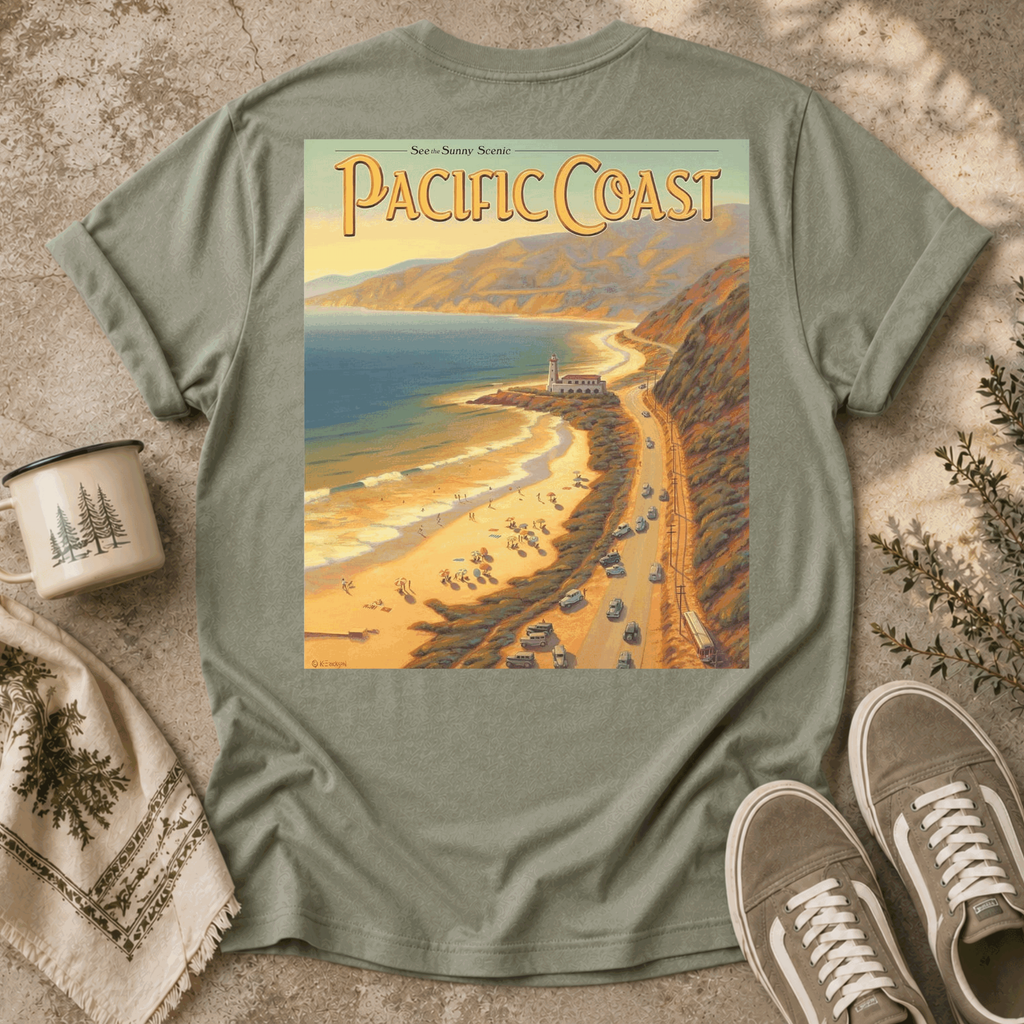 Pacific Coast Vintage Poster T-Shirt