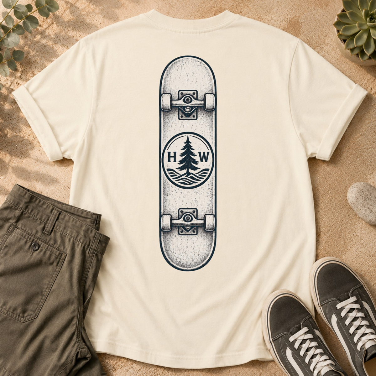 Challenge Accepted Tee — Retro Impossible Stairs Graphic