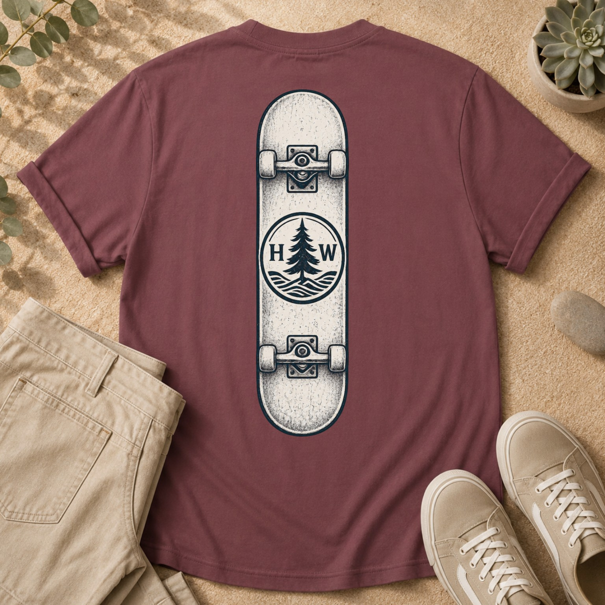 Challenge Accepted Tee — Retro Impossible Stairs Graphic