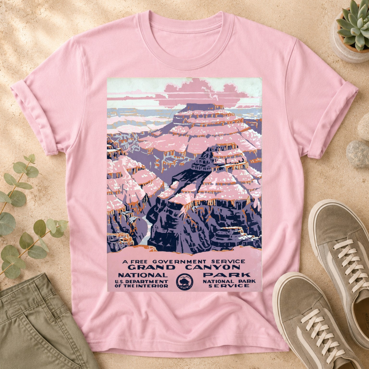 Grand Canyon Vintage Travel T-Shirt — Retro National Park Poster Tee