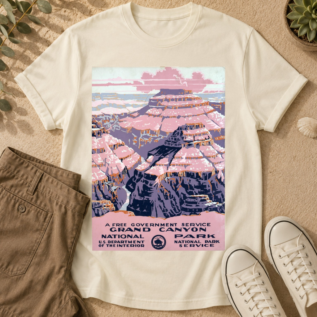 Grand Canyon Vintage Travel T-Shirt — Retro National Park Poster Tee