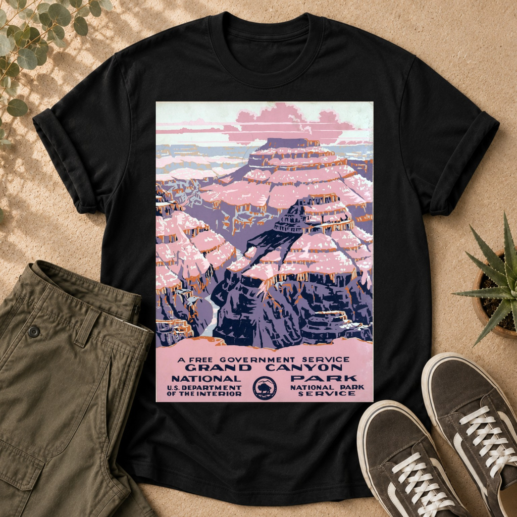 Grand Canyon Vintage Travel T-Shirt — Retro National Park Poster Tee