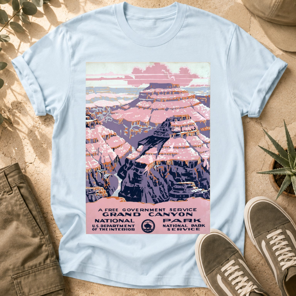 Grand Canyon Vintage Travel T-Shirt — Retro National Park Poster Tee