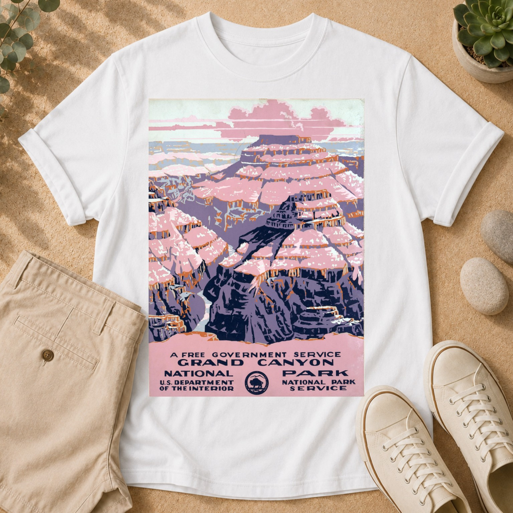 Grand Canyon Vintage Travel T-Shirt — Retro National Park Poster Tee