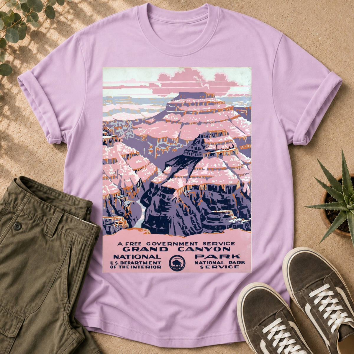Grand Canyon Vintage Travel T-Shirt — Retro National Park Poster Tee