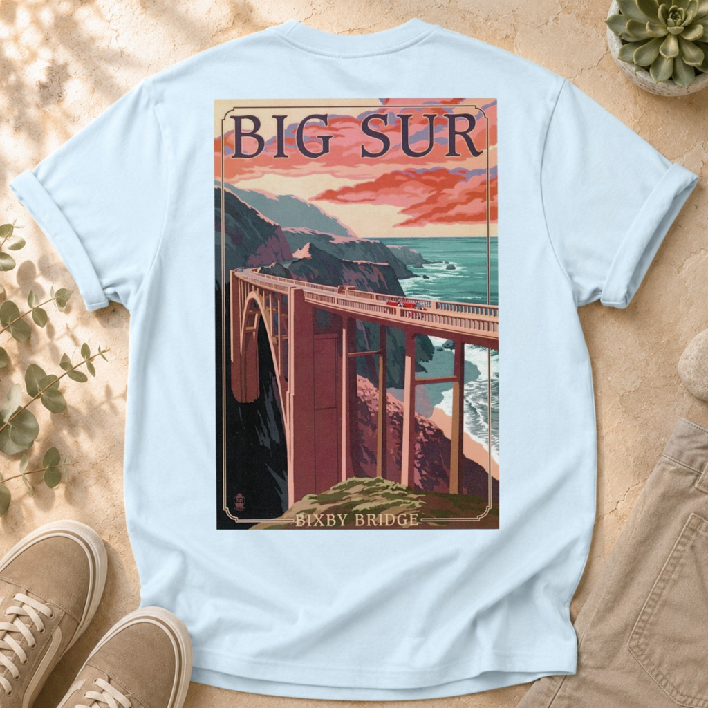 Big Sur Bridge T-Shirt — Vintage Coastal Travel T-Shirt