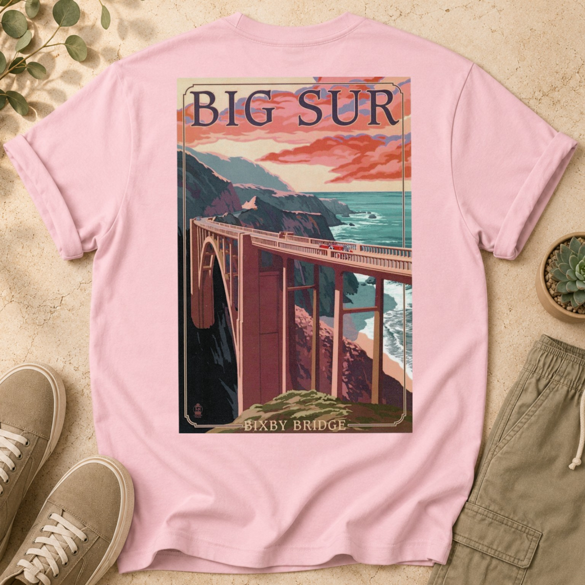 Big Sur Bridge T-Shirt — Vintage Coastal Travel T-Shirt