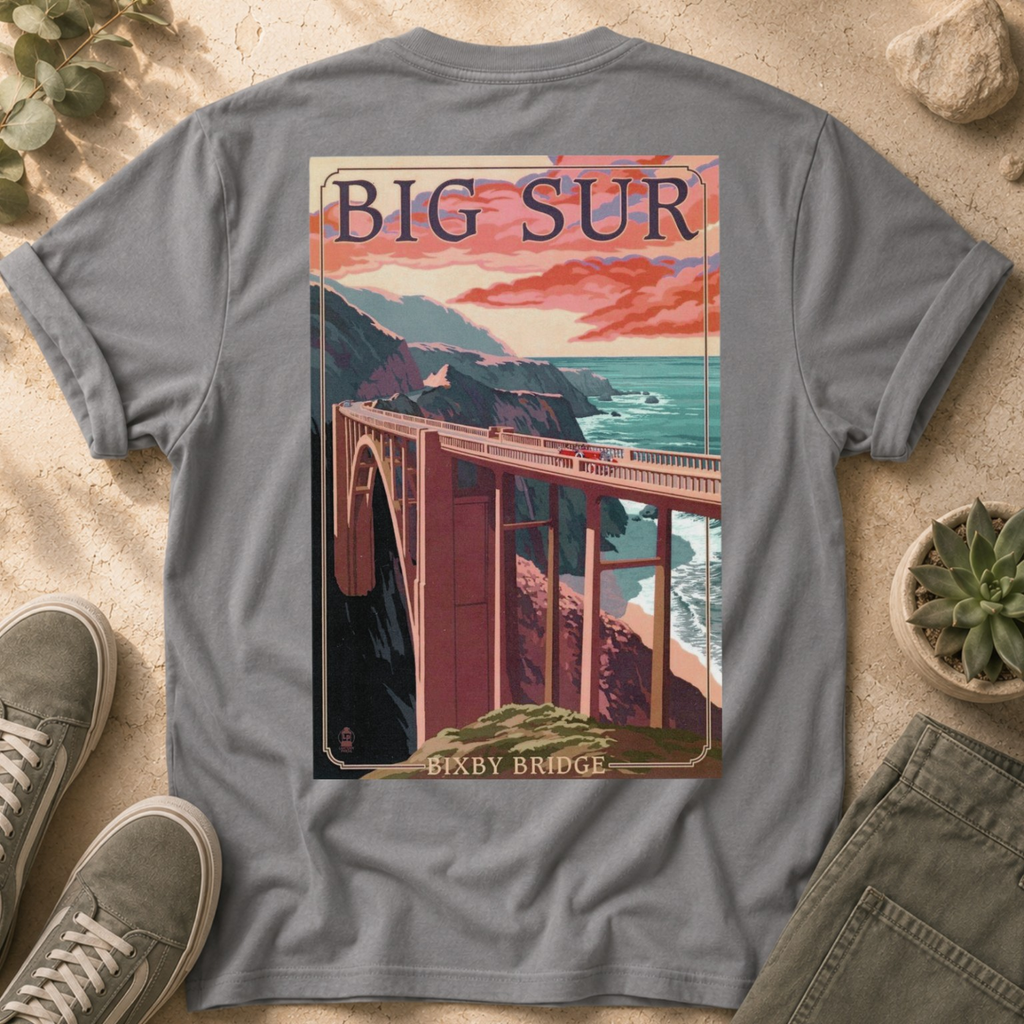 Big Sur Bridge T-Shirt — Vintage Coastal Travel T-Shirt