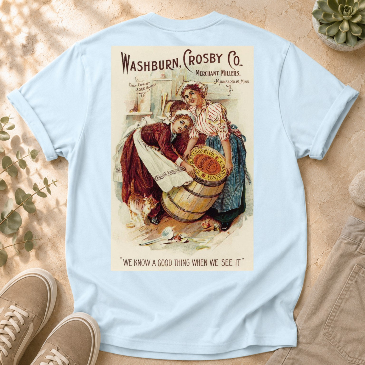 Vintage Washburn Crosby Co. Poster Graphic T-Shirt
