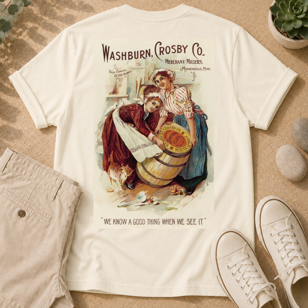 Vintage Washburn Crosby Co. Poster Graphic T-Shirt