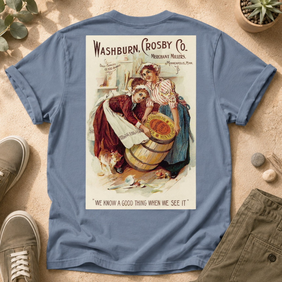 Vintage Washburn Crosby Co. Poster Graphic T-Shirt