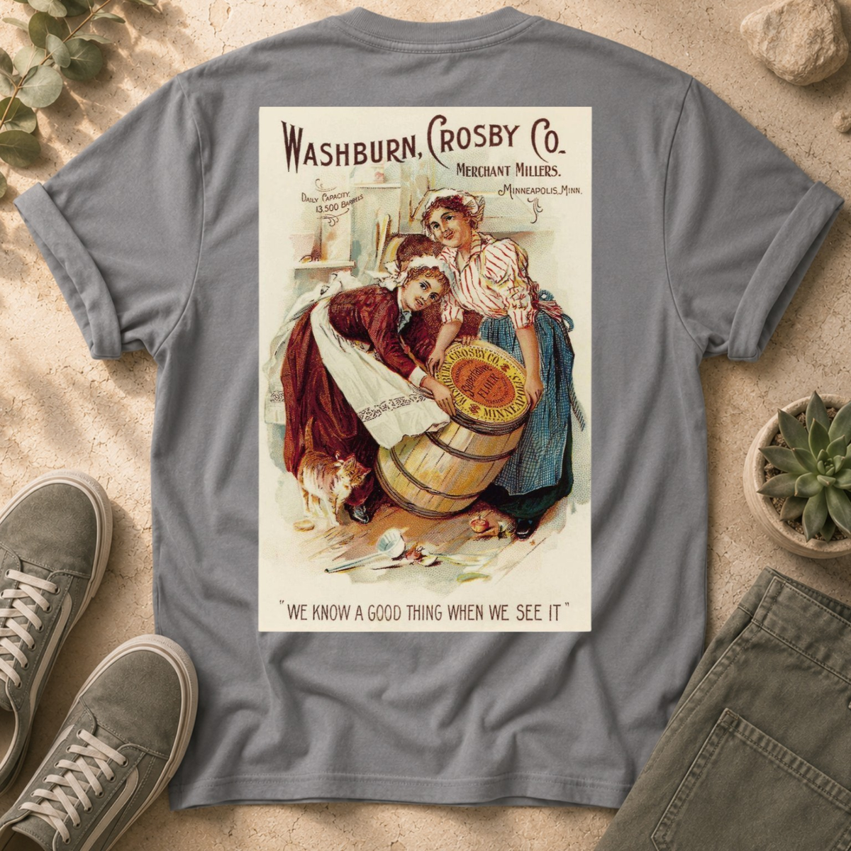 Vintage Washburn Crosby Co. Poster Graphic T-Shirt