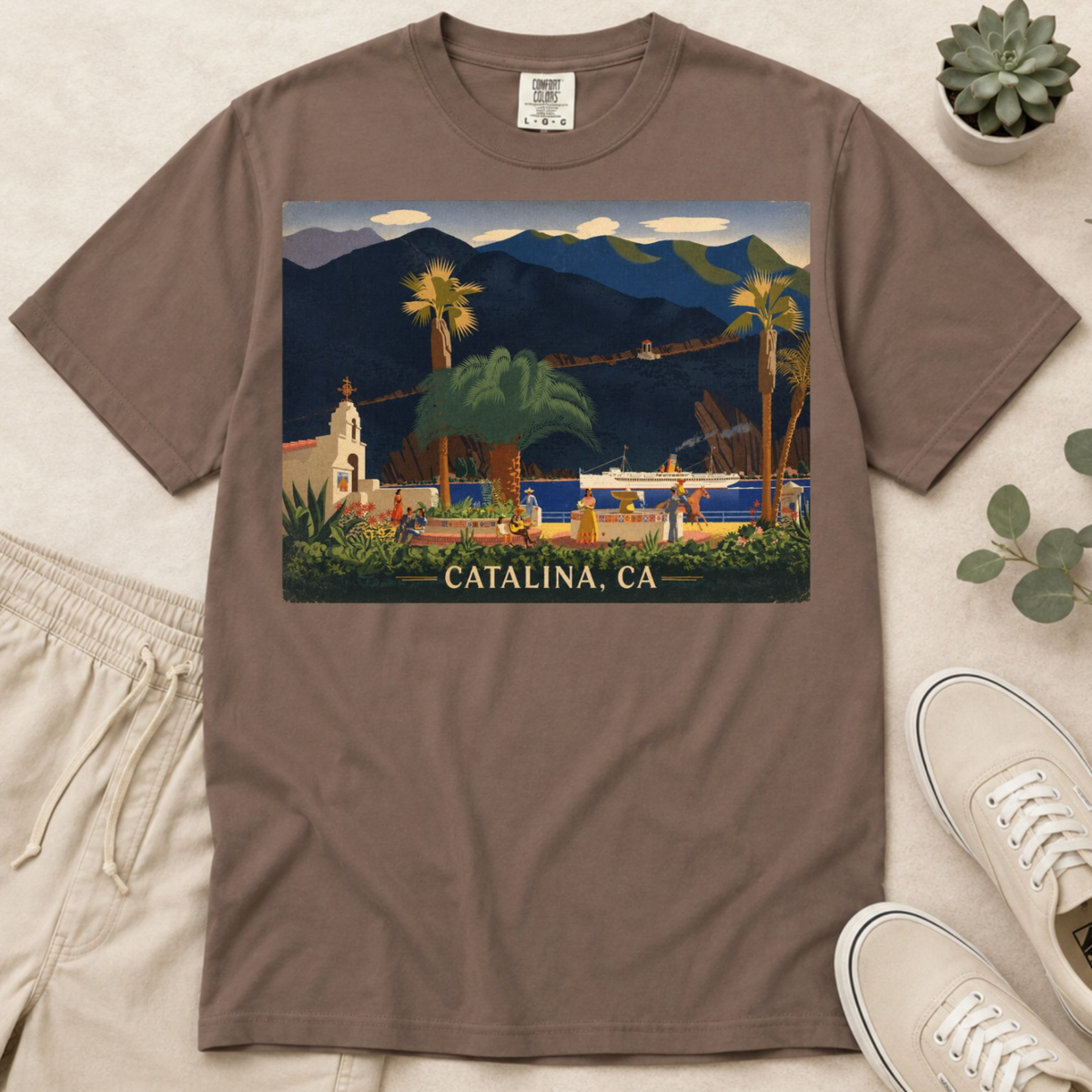 Catalina Island Vintage Travel T‑Shirt — Catalina, CA Graphic Tee