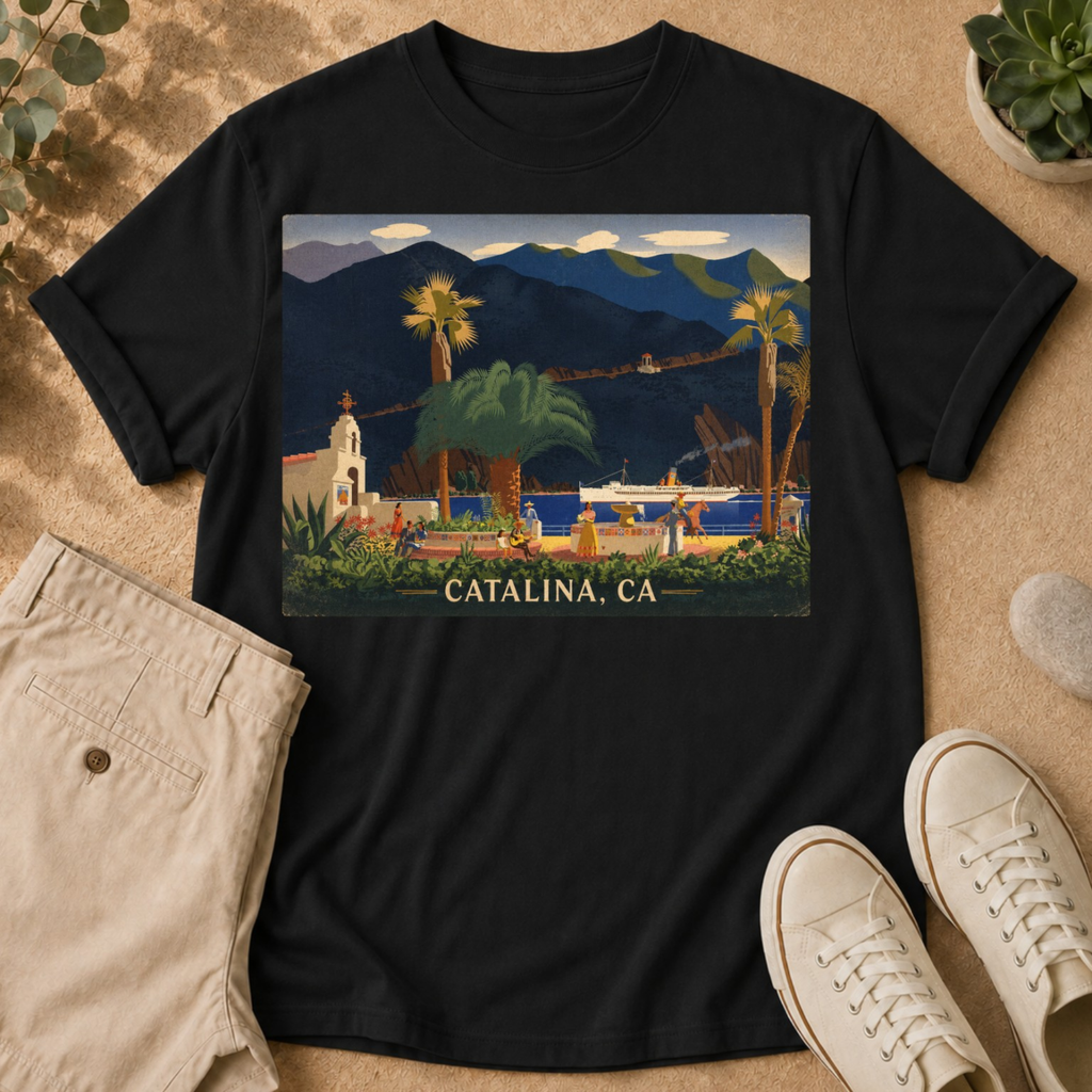 Catalina Island Vintage Travel T‑Shirt — Catalina, CA Graphic Tee