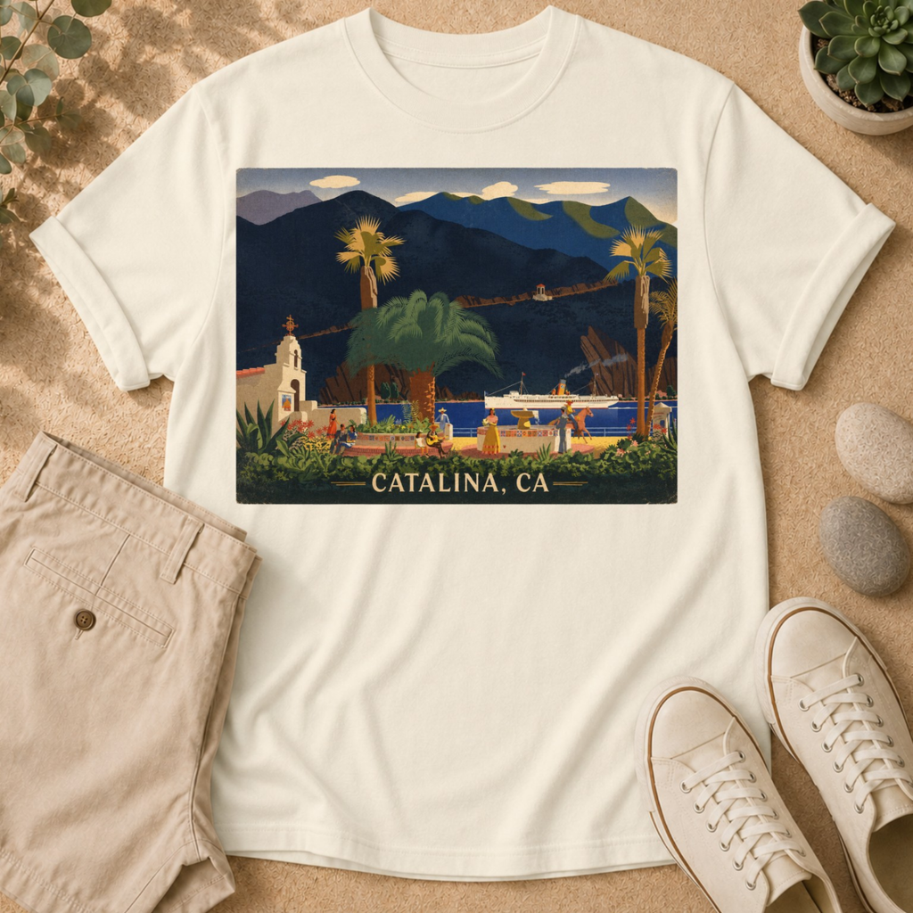 Catalina Island Vintage Travel T‑Shirt — Catalina, CA Graphic Tee