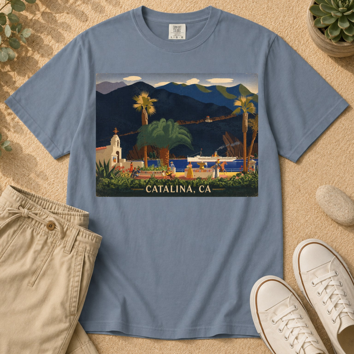 Catalina Island Vintage Travel T‑Shirt — Catalina, CA Graphic Tee