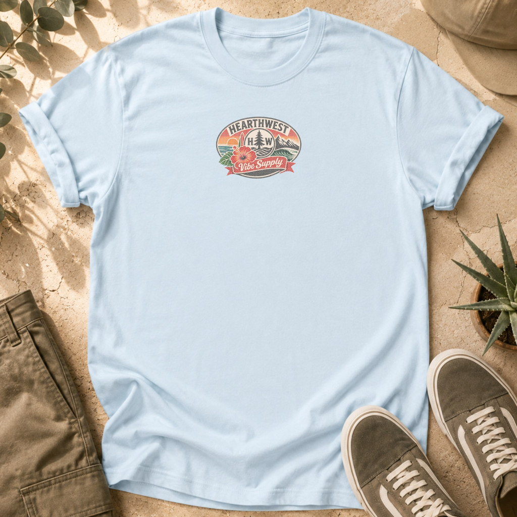 Hibiscus Floral Tee — Vintage Surf Graphic T-Shirt
