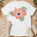 Hibiscus Floral Tee — Vintage Surf Graphic T-Shirt