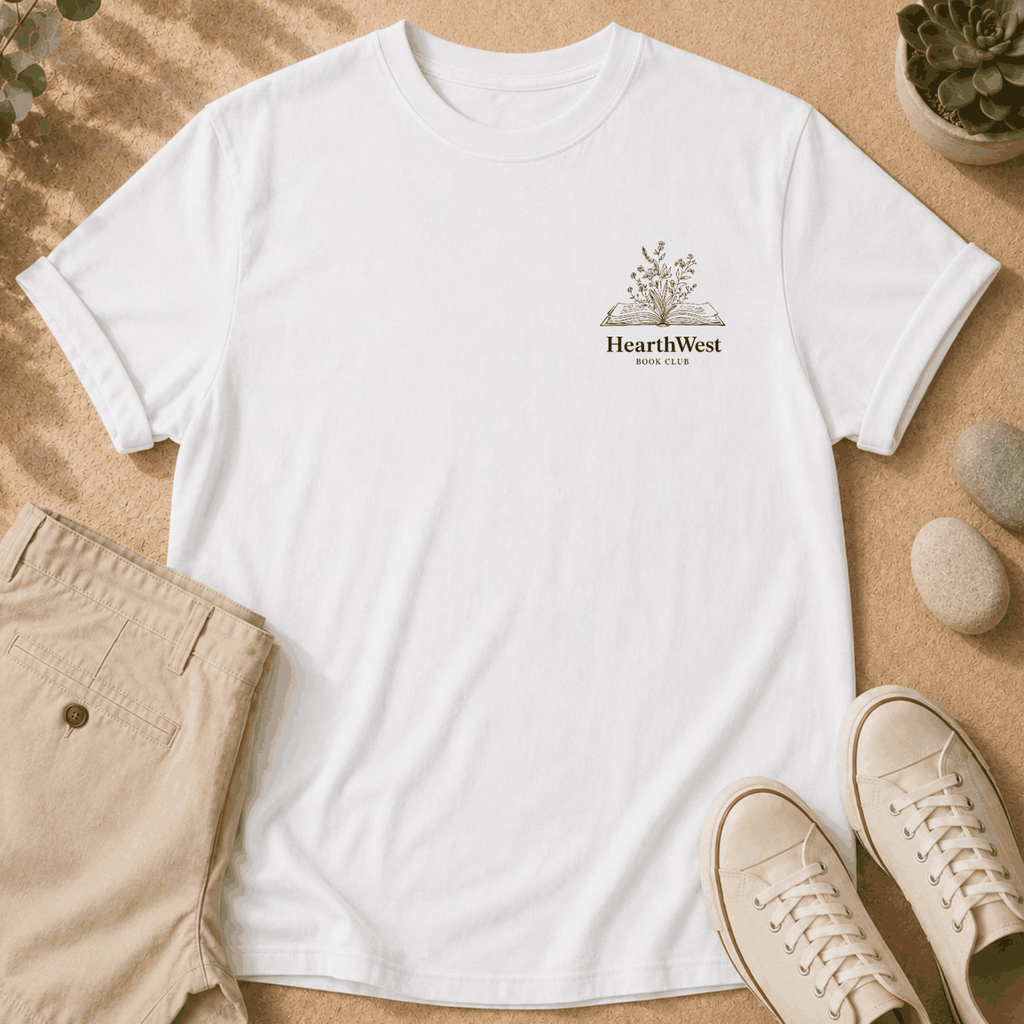 Enlightened Reader Tee — Floral Skull Backprint T-Shirt