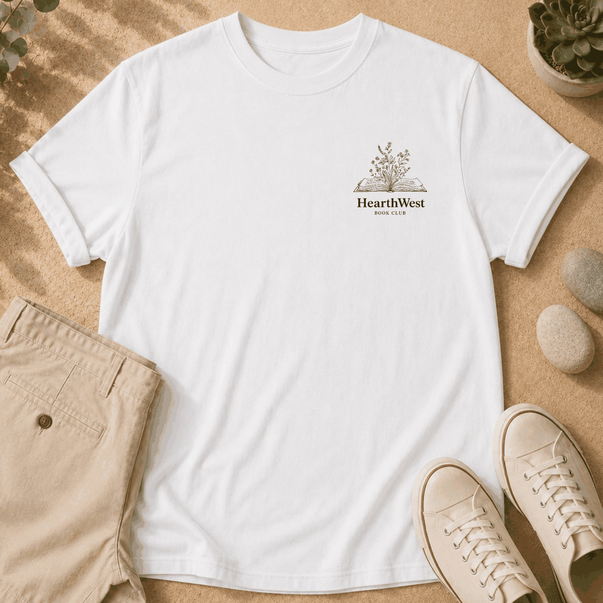 Enlightened Reader Tee — Floral Skull Backprint T-Shirt