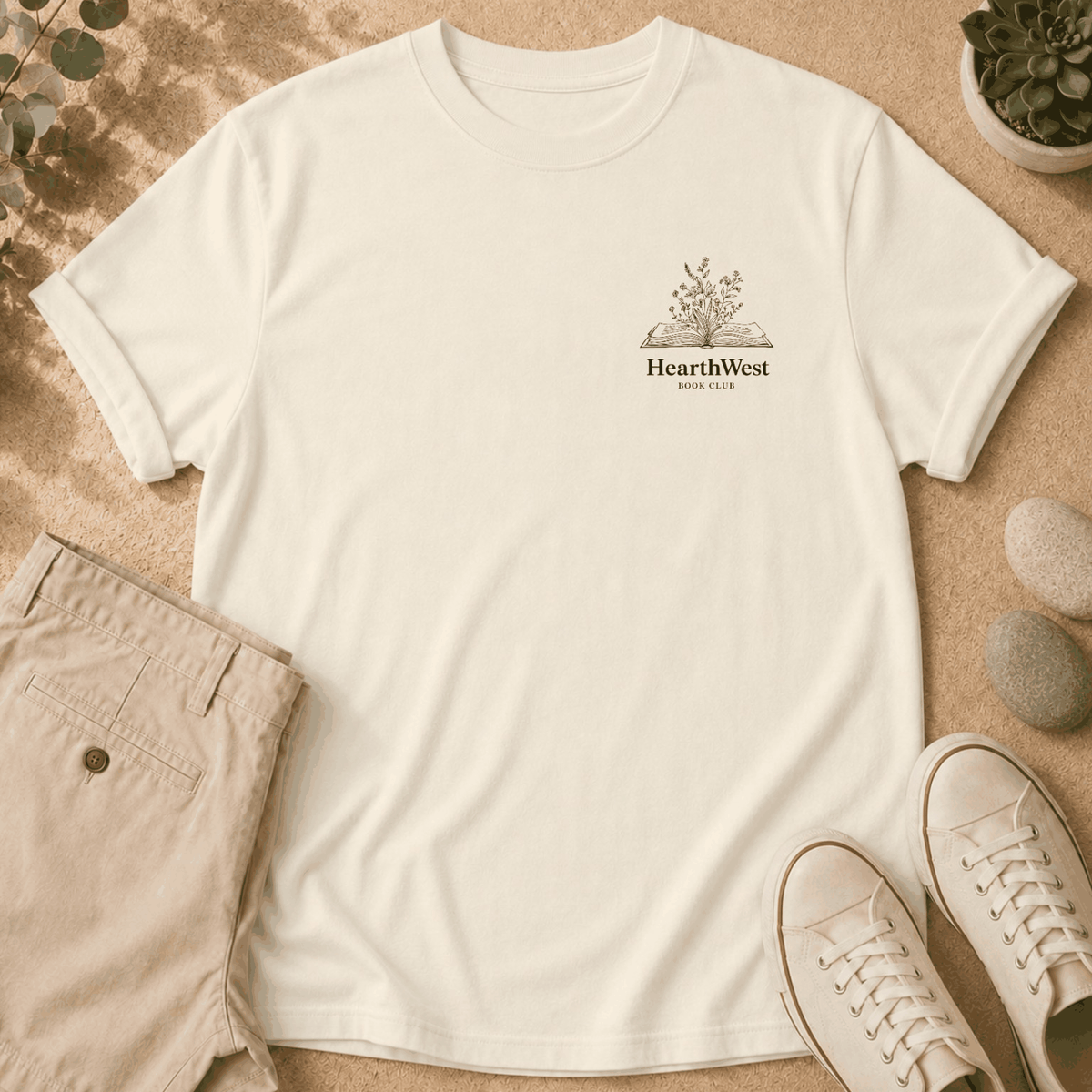 Enlightened Reader Tee — Floral Skull Backprint T-Shirt
