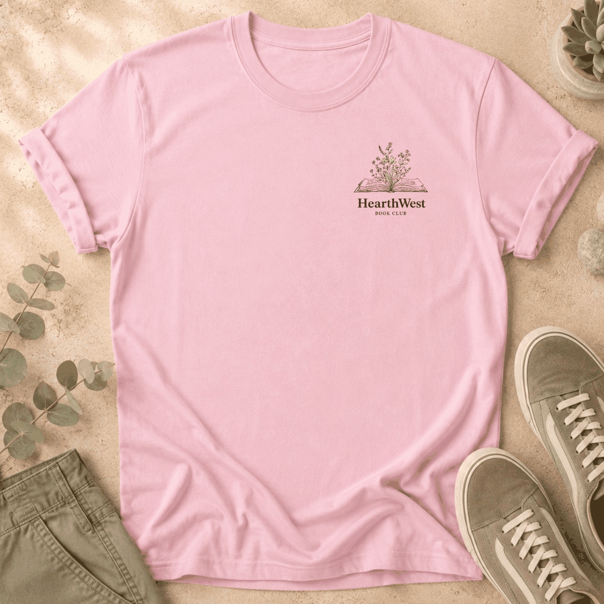 Enlightened Reader Tee — Floral Skull Backprint T-Shirt