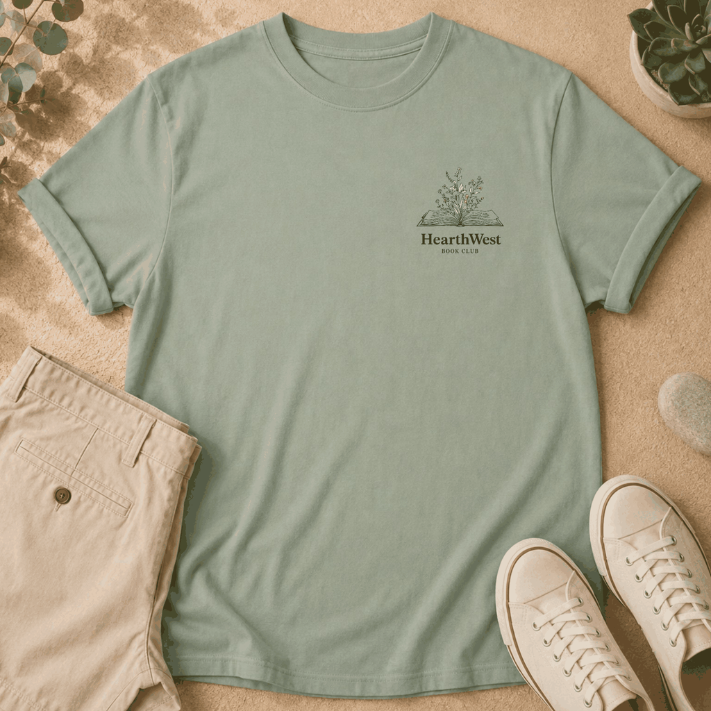 Enlightened Reader Tee — Floral Skull Backprint T-Shirt
