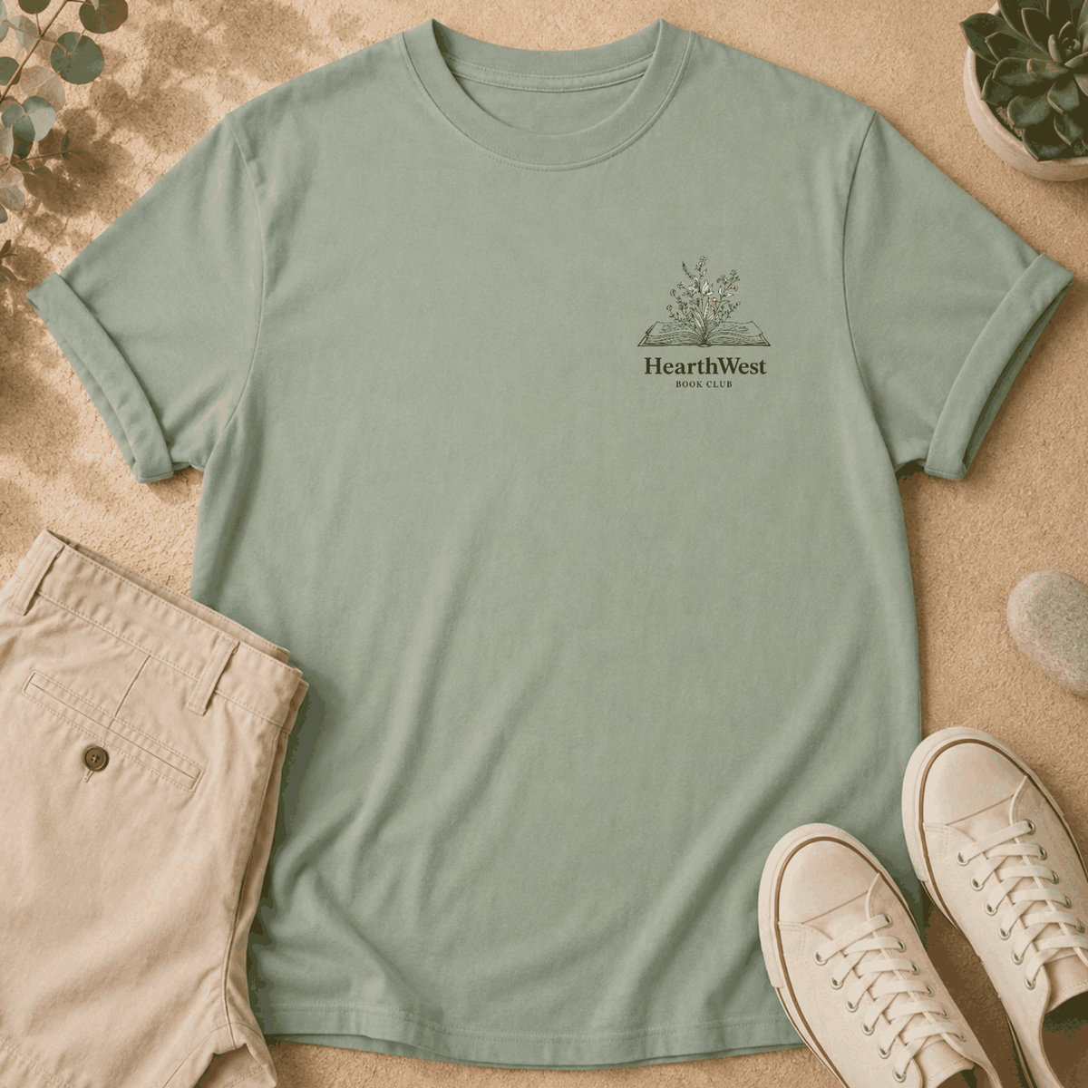 Enlightened Reader Tee — Floral Skull Backprint T-Shirt