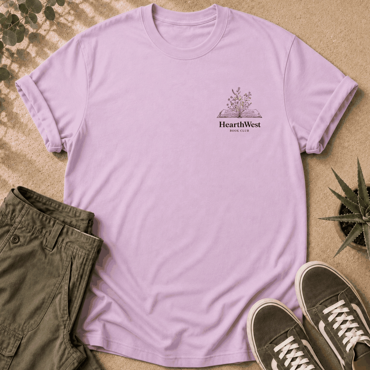 Enlightened Reader Tee — Floral Skull Backprint T-Shirt