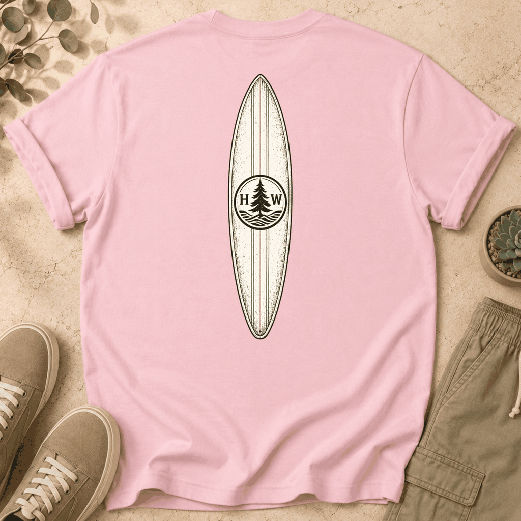 Do Less Surfboard T-Shirt — Hearthwest Vibe Supply Graphic Tee