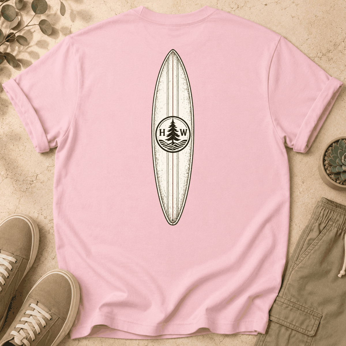 Do Less Surfboard T-Shirt — Hearthwest Vibe Supply Graphic Tee