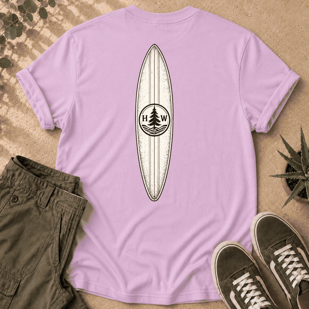 Do Less Surfboard T-Shirt — Hearthwest Vibe Supply Graphic Tee