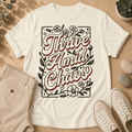 Thrive Amidst Chaos T-Shirt — Floral Hand-Lettered Inspirational Tee