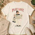 Plot Lost T-Shirt — Cute Bookish Graphic Tee for Readers & Writers