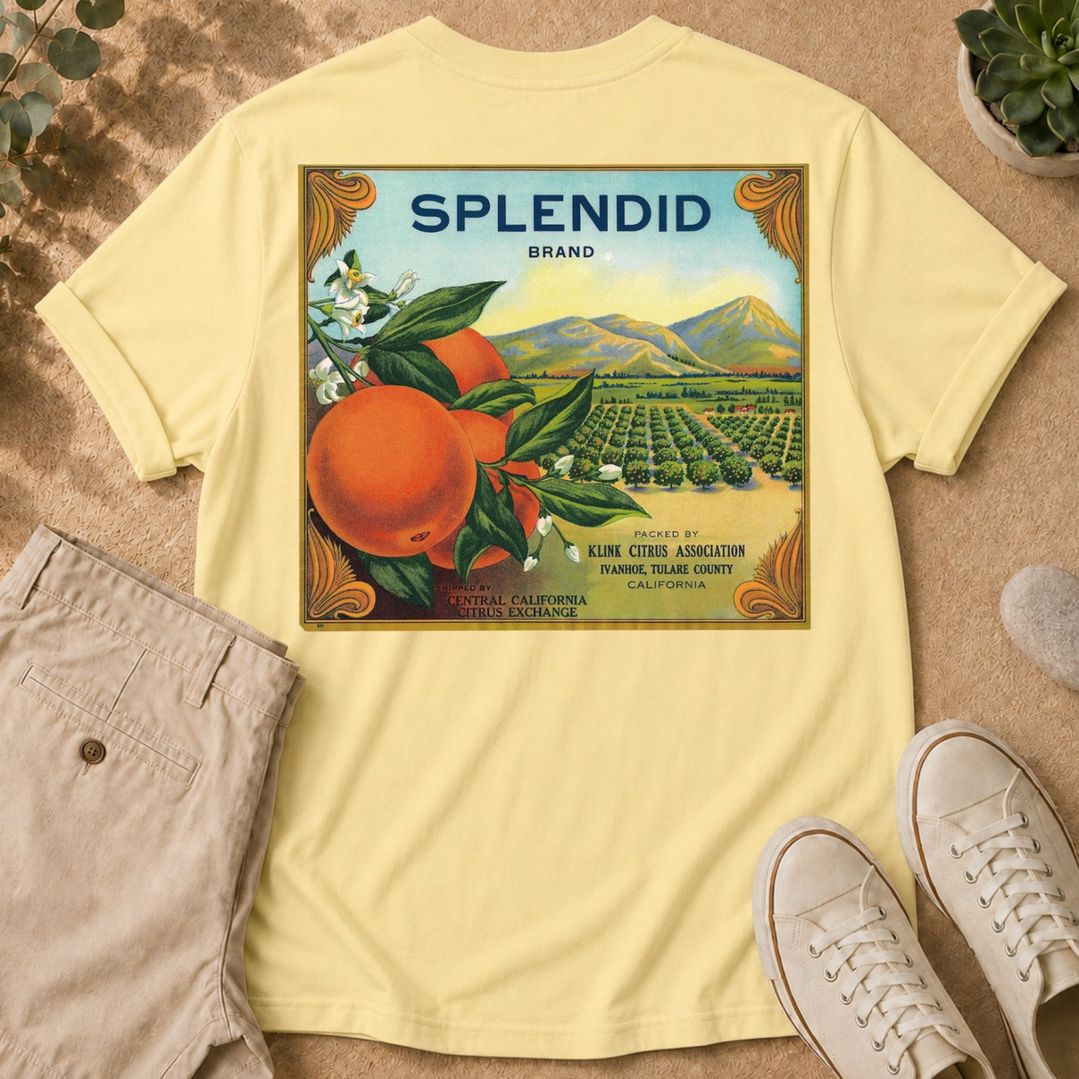 Vintage Splendid Orange Crate Label T-Shirt