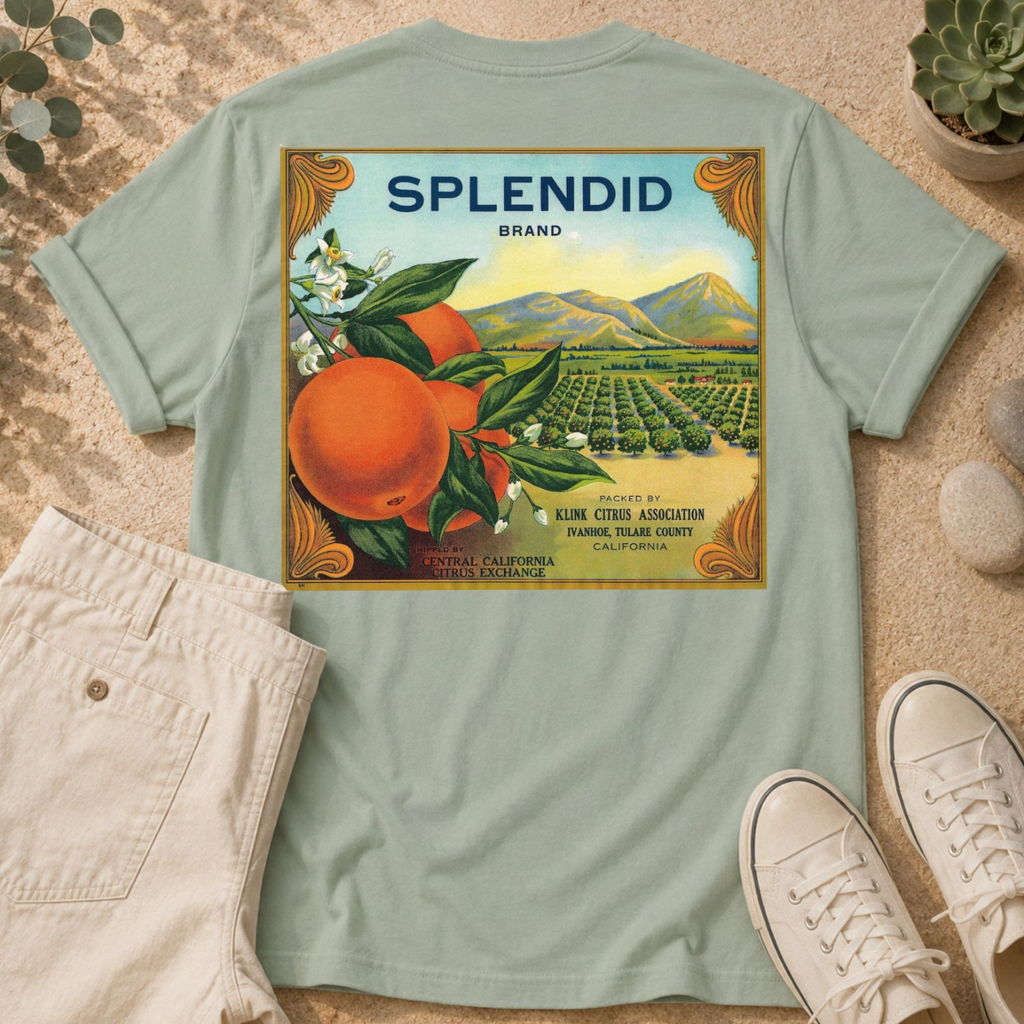 Vintage Splendid Orange Crate Label T-Shirt