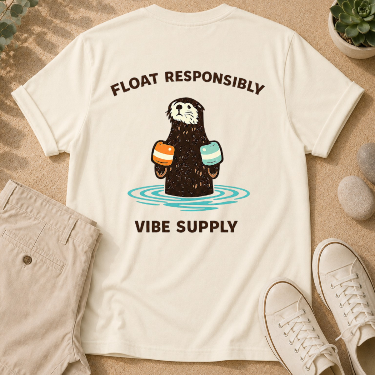 Otter "Float Responsibly" Graphic T-Shirt