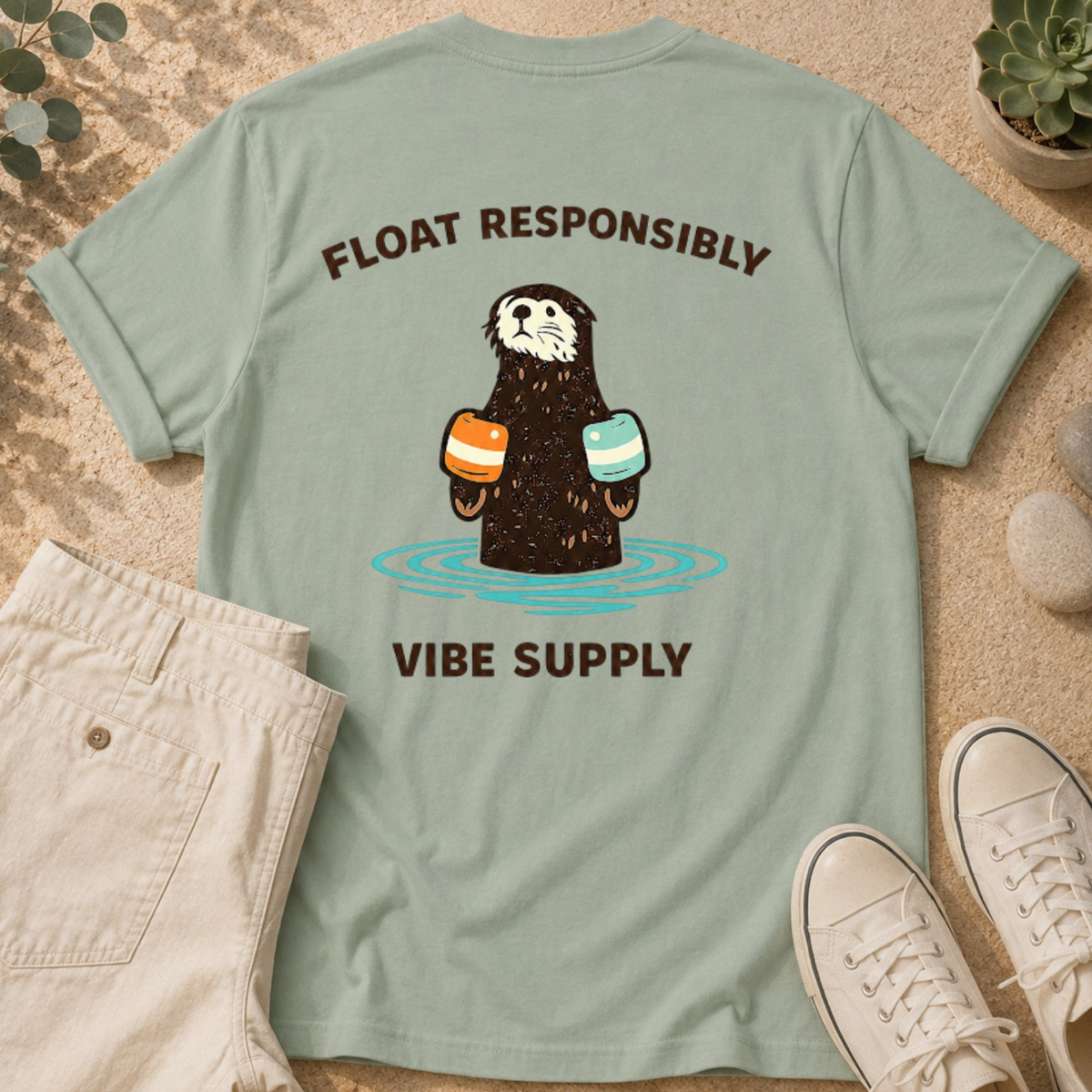 Otter "Float Responsibly" Graphic T-Shirt