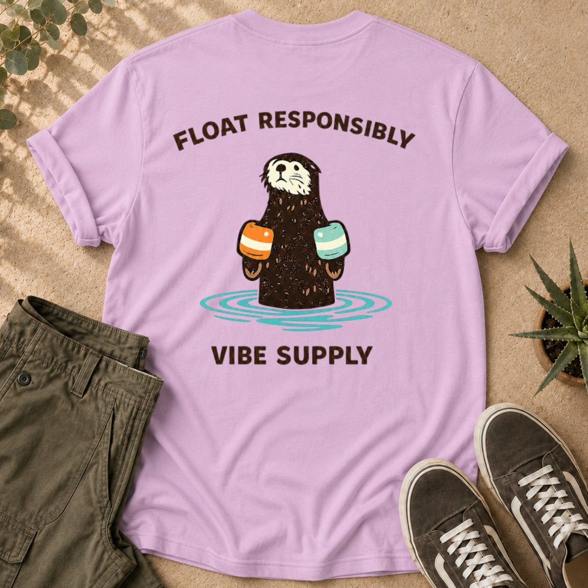 Otter "Float Responsibly" Graphic T-Shirt