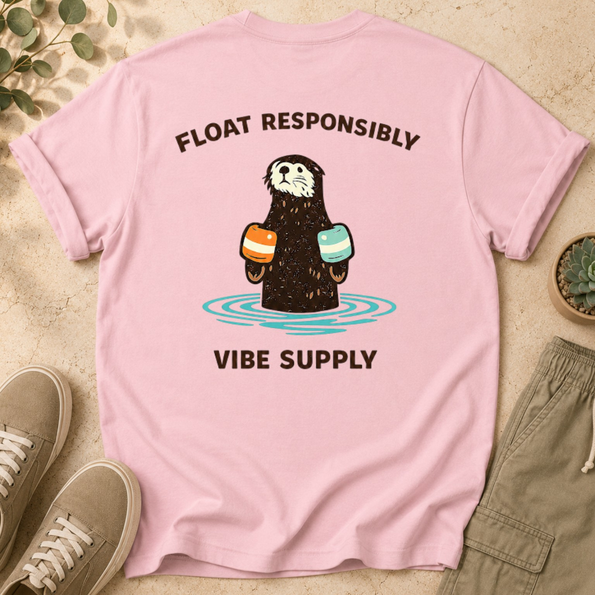 Otter "Float Responsibly" Graphic T-Shirt