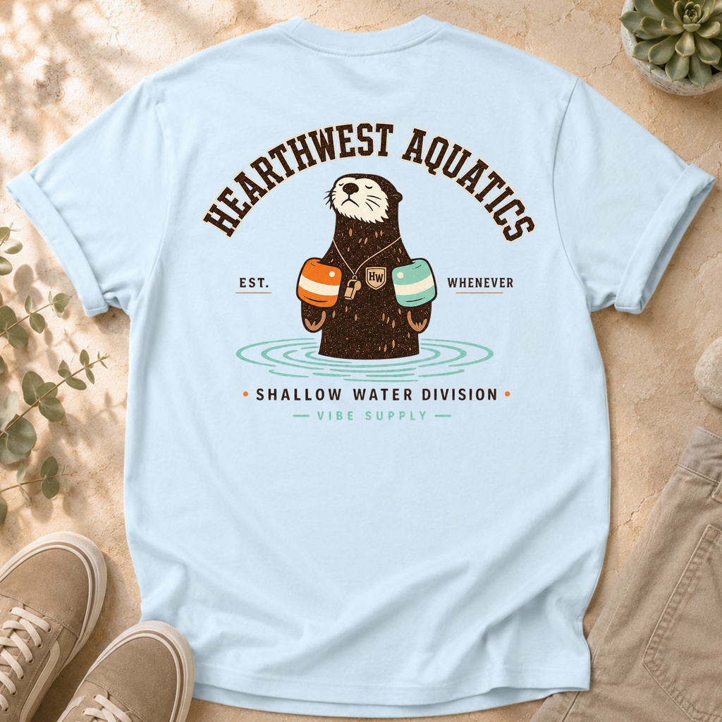 Otter Aquatics Graphic T-Shirt — "Hearthwest Aquatics" Back Print