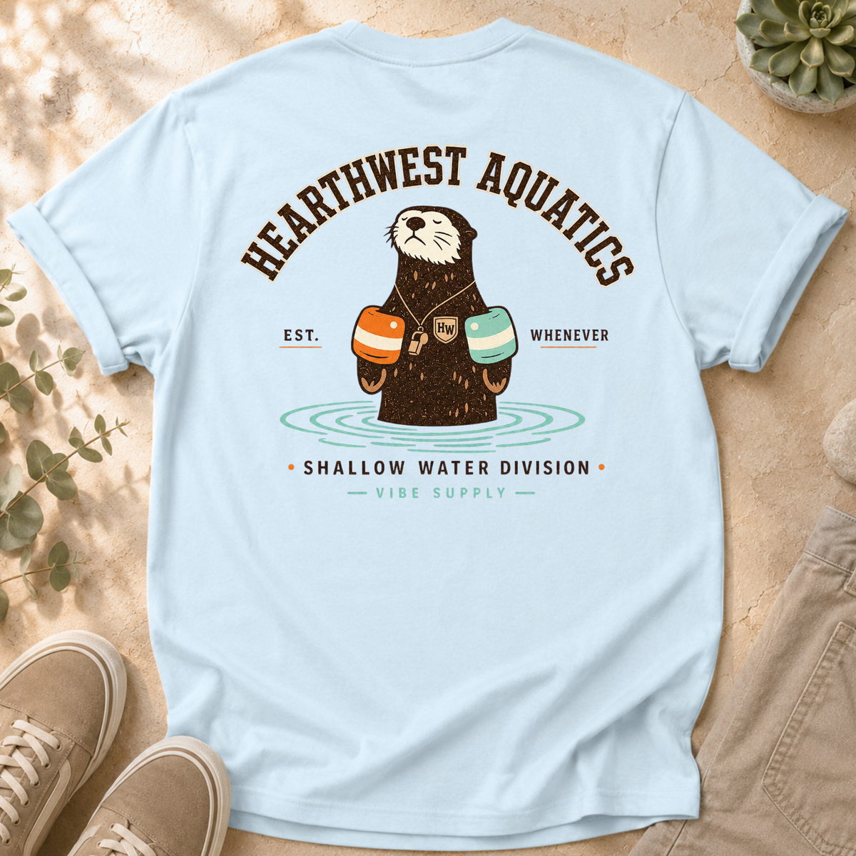 Otter Aquatics Graphic T-Shirt — "Hearthwest Aquatics" Back Print