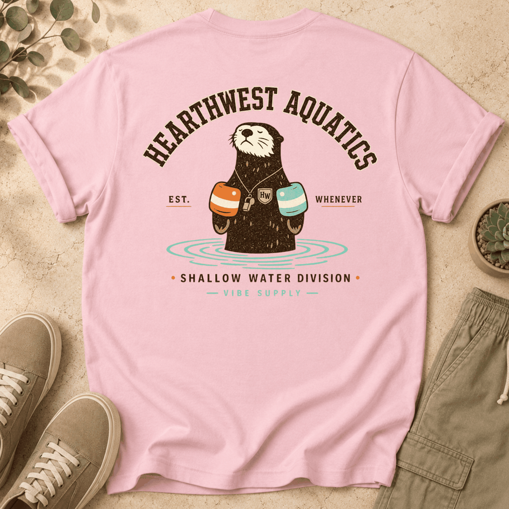 Otter Aquatics Graphic T-Shirt — "Hearthwest Aquatics" Back Print