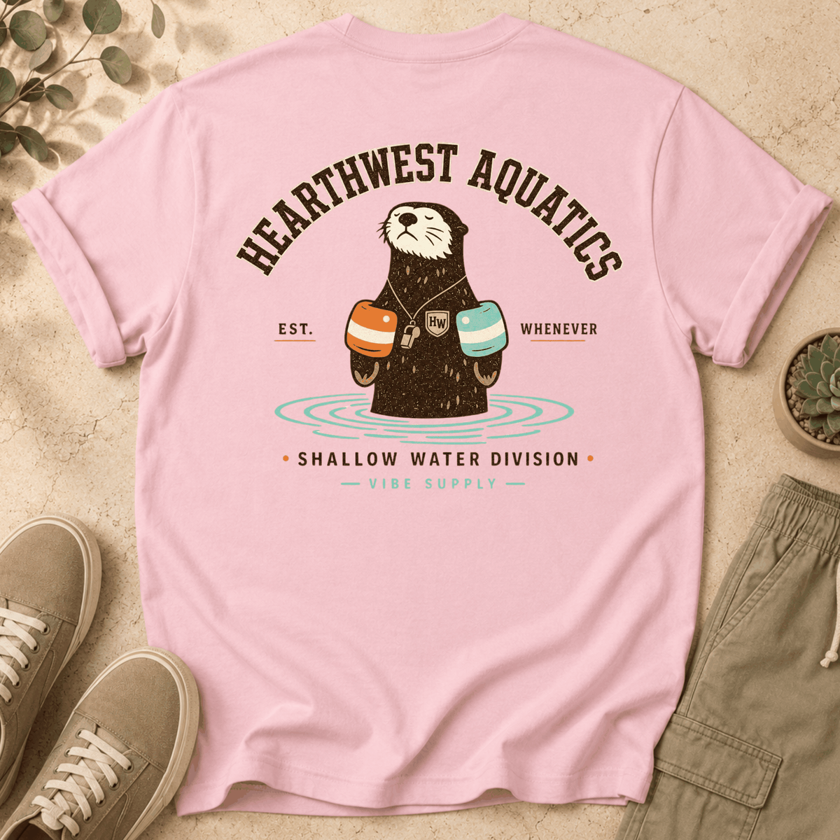 Otter Aquatics Graphic T-Shirt — "Hearthwest Aquatics" Back Print