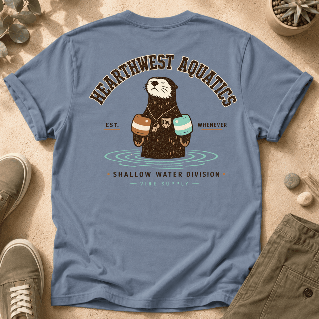 Otter Aquatics Graphic T-Shirt — "Hearthwest Aquatics" Back Print