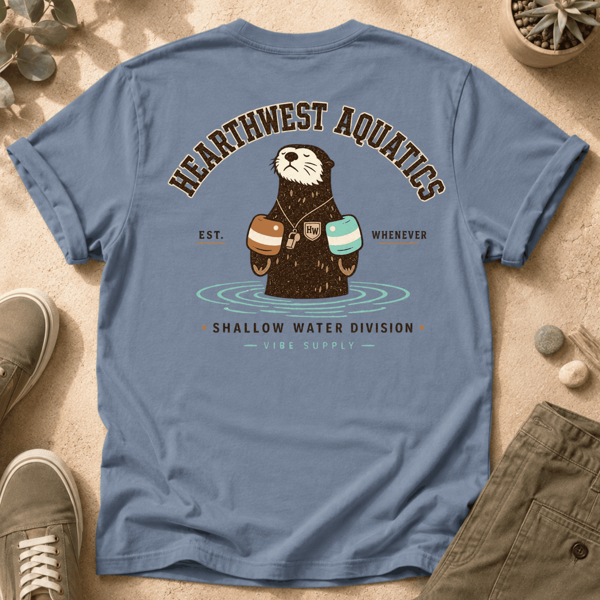 Otter Aquatics Graphic T-Shirt — "Hearthwest Aquatics" Back Print