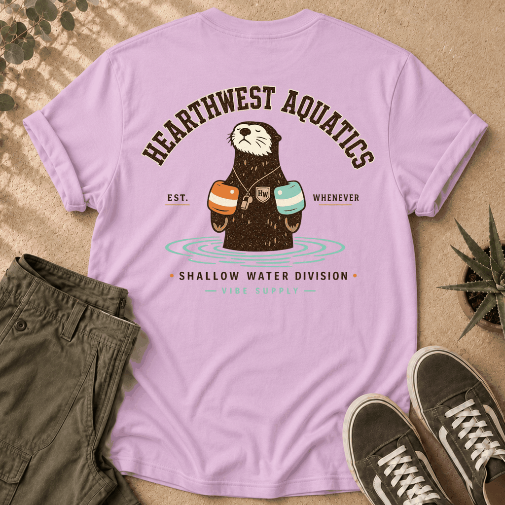 Otter Aquatics Graphic T-Shirt — "Hearthwest Aquatics" Back Print